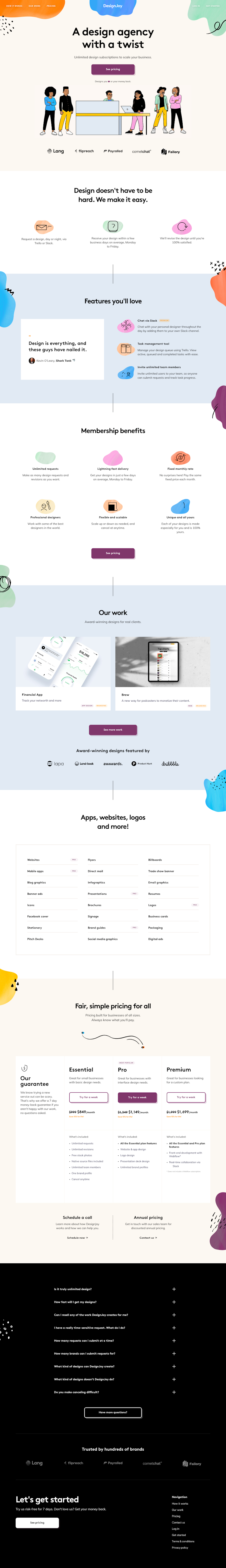 Designjoy  Landing Page Design