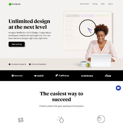 Designup  Landing Page Design