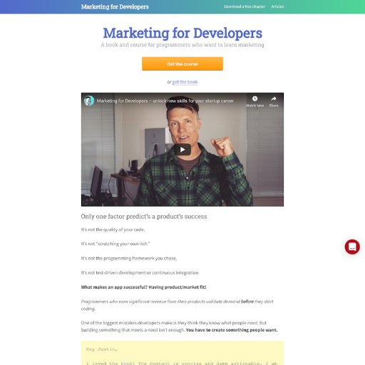 Devmarketing  Landing Page Design