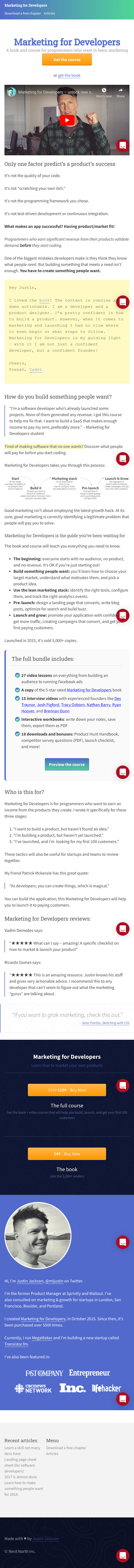 Devmarketing  Landing Page Design