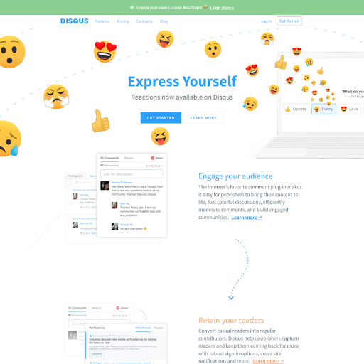 Disqus  Landing Page Design