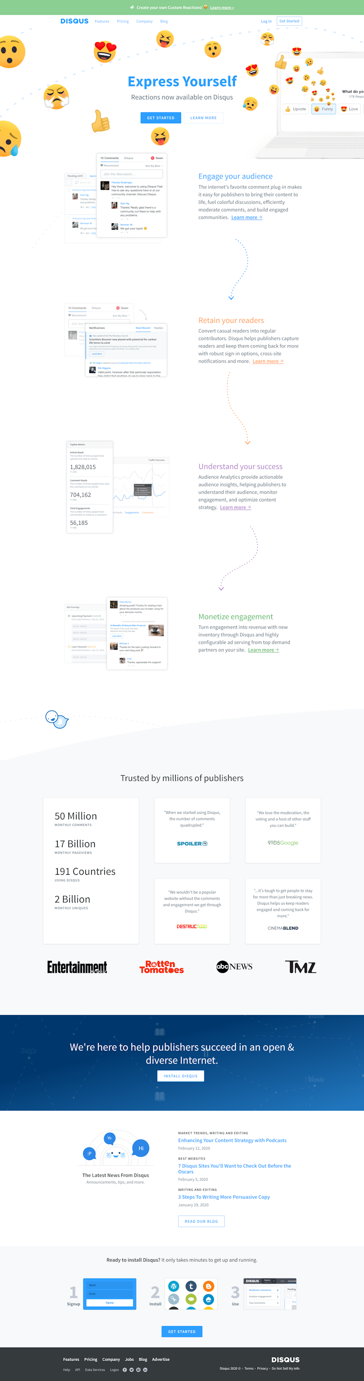 Disqus  Landing Page Design