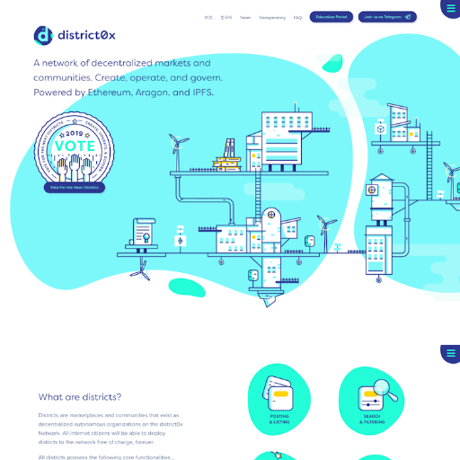 District0x  Landing Page Design