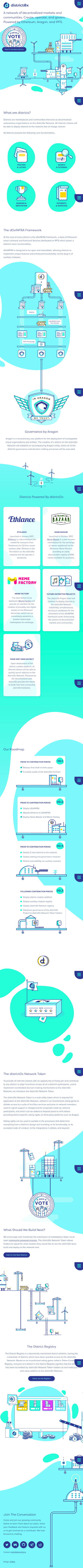 District0x  Landing Page Design