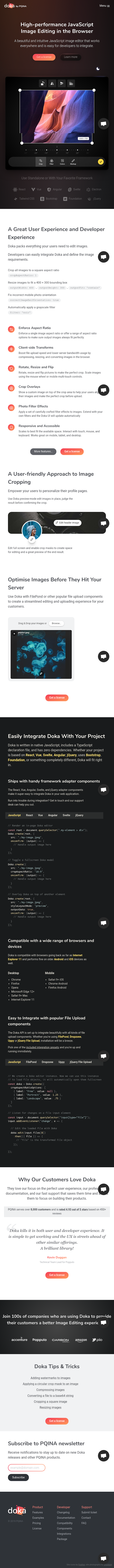 Doka  Landing Page Design