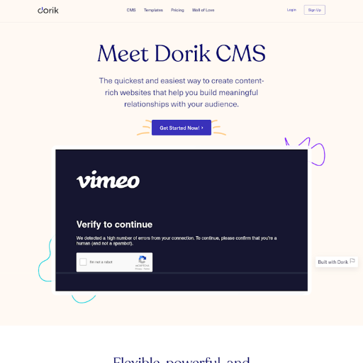 Dorik  Landing Page Design