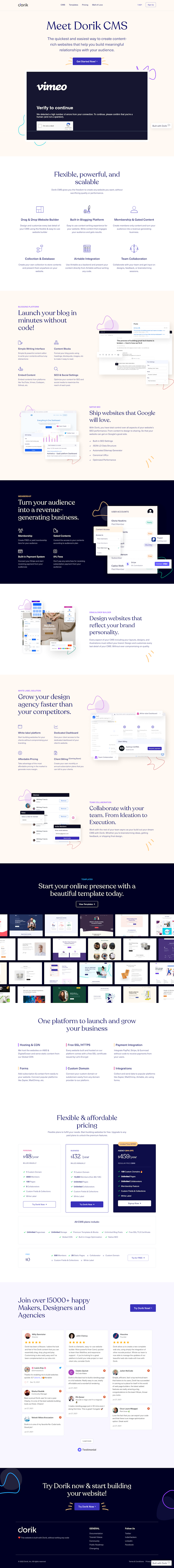 Dorik  Landing Page Design