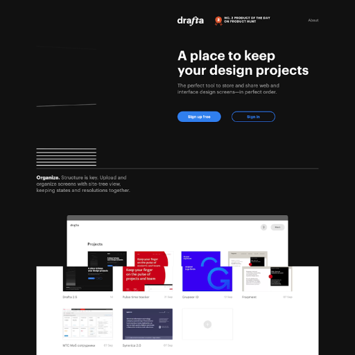 Drafta  Landing Page Design