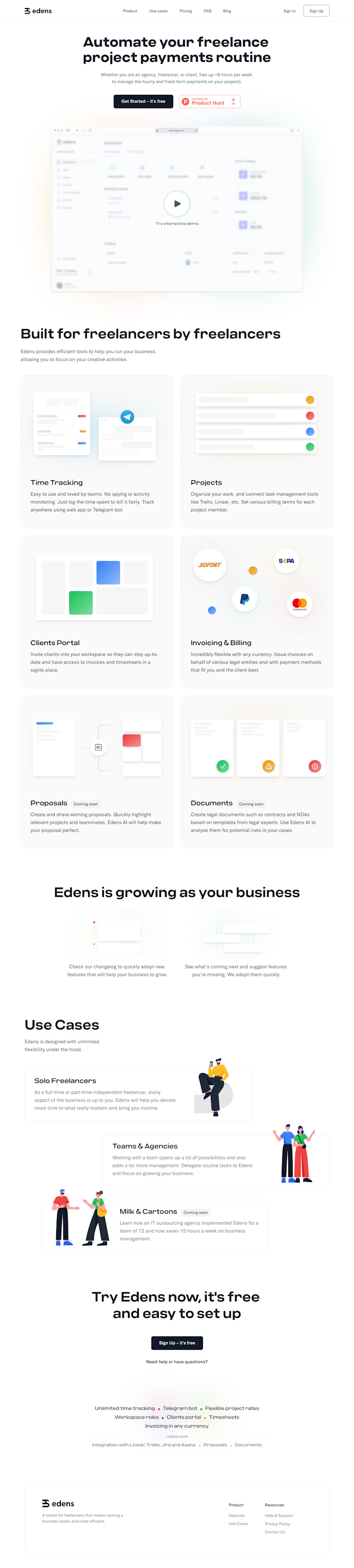 Edens  Landing Page Design