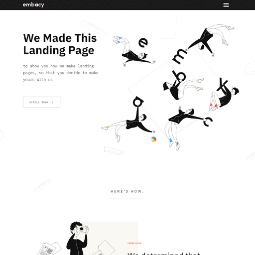 Embacy  Landing Page Design