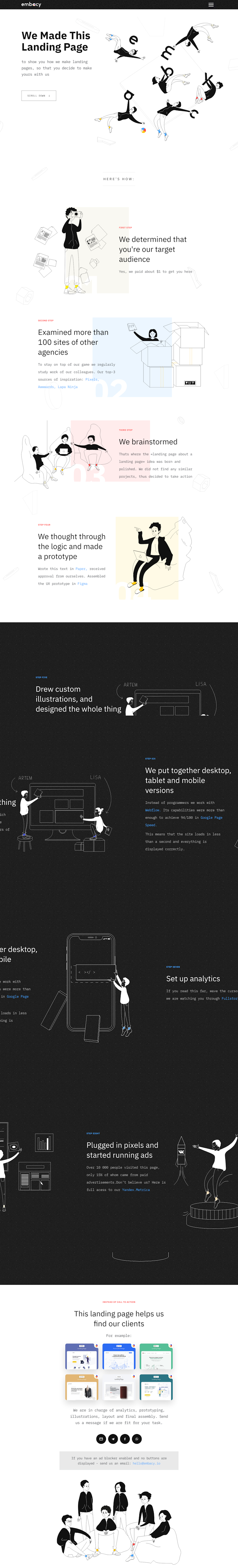 Embacy  Landing Page Design