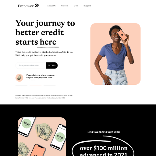 Empower  Landing Page Design