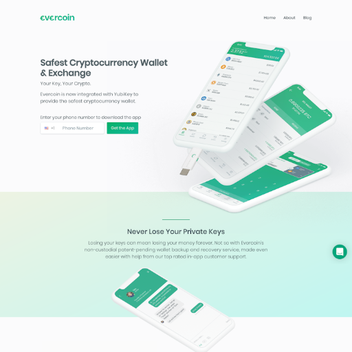 Evercoin  Landing Page Design