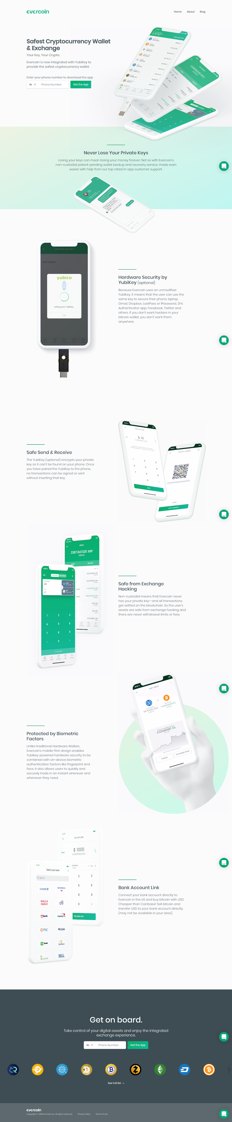 Evercoin  Landing Page Design