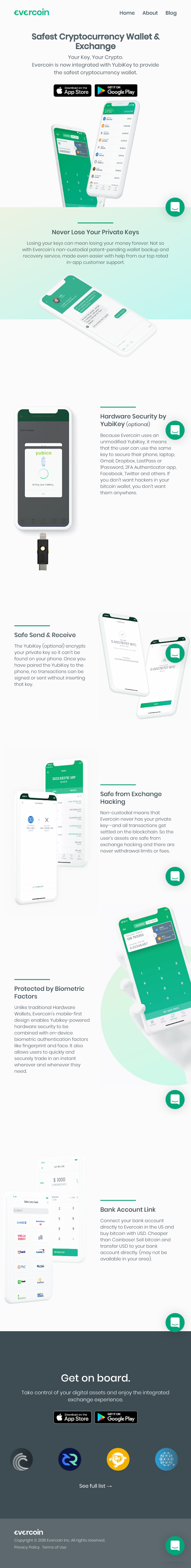 Evercoin  Landing Page Design