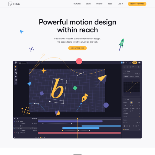 Fable  Landing Page Design