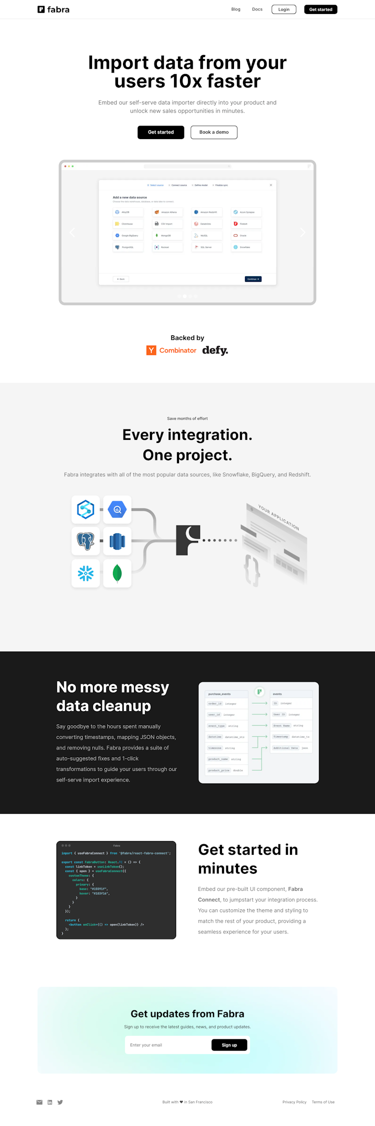 Fabra  Landing Page Design