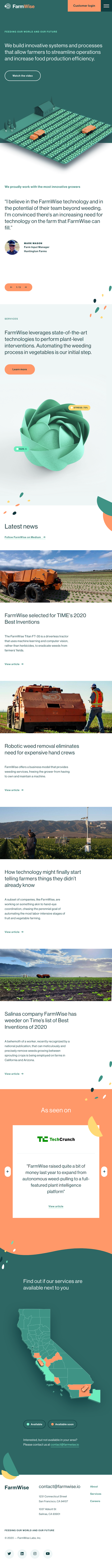 Farmwise  Landing Page Design