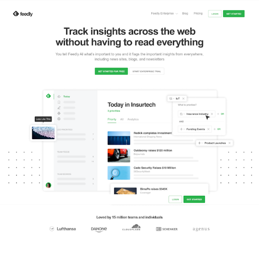 Feedly  Landing Page Design