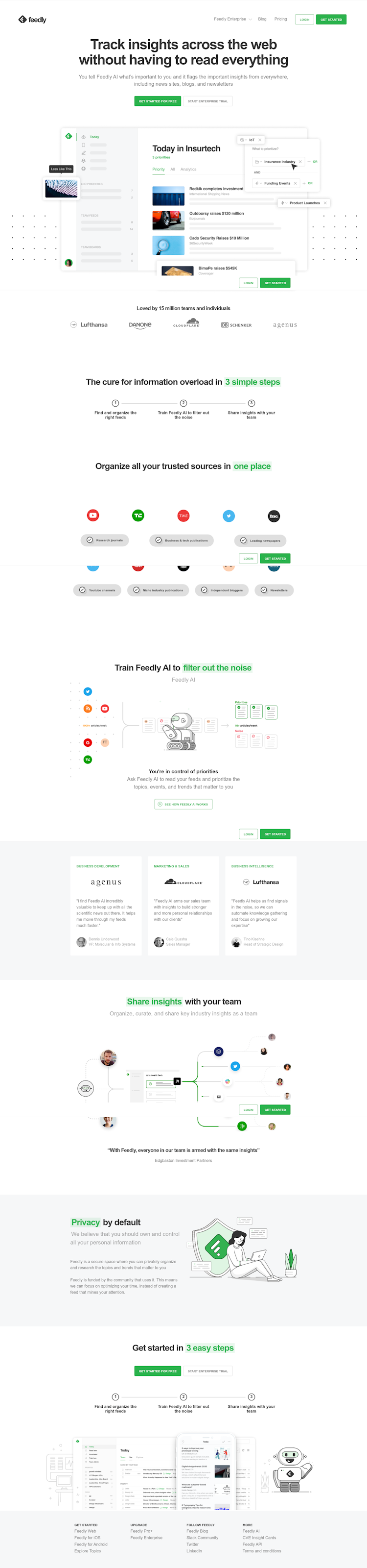 Feedly  Landing Page Design