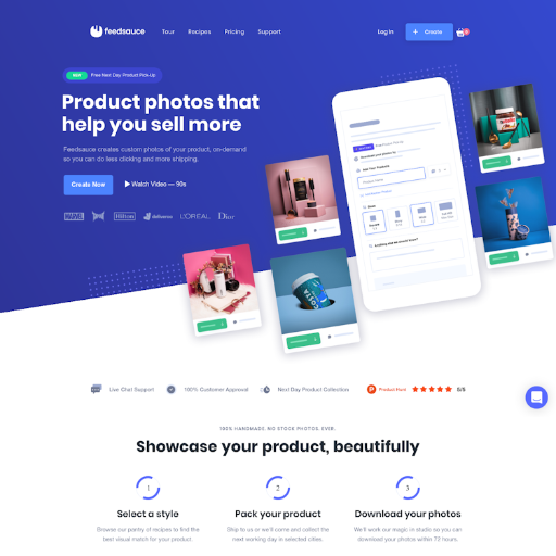 Feedsauce  Landing Page Design