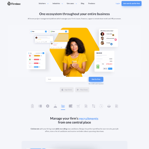 Firmbee  Landing Page Design