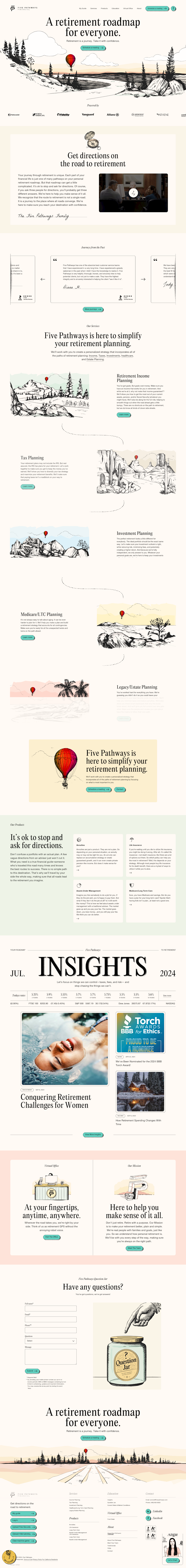 Five Pathways Financial  Landing Page Design