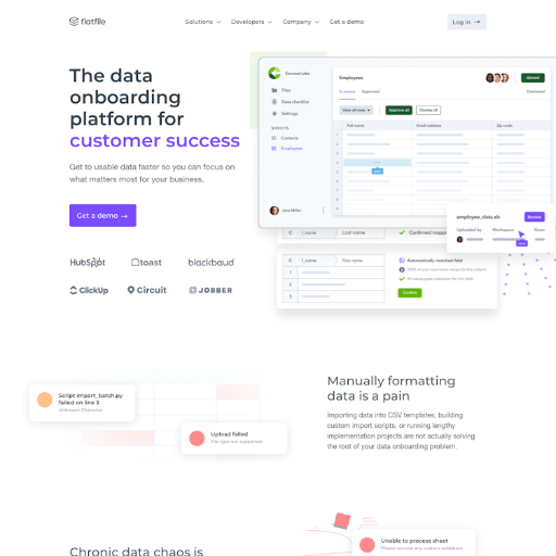 Flatfile  Landing Page Design