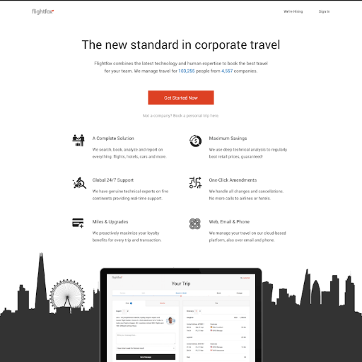 Flightfox  Landing Page Design