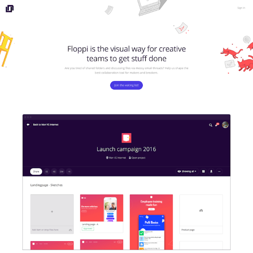 Floppi  Landing Page Design