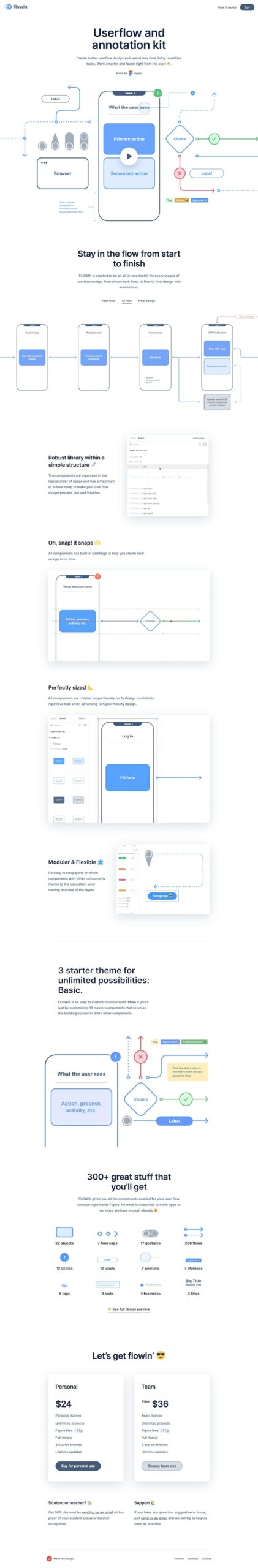 Flowin  Landing Page Design