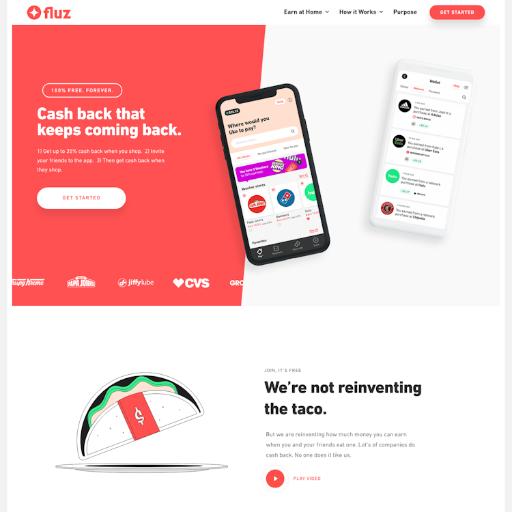 Fluz  Landing Page Design