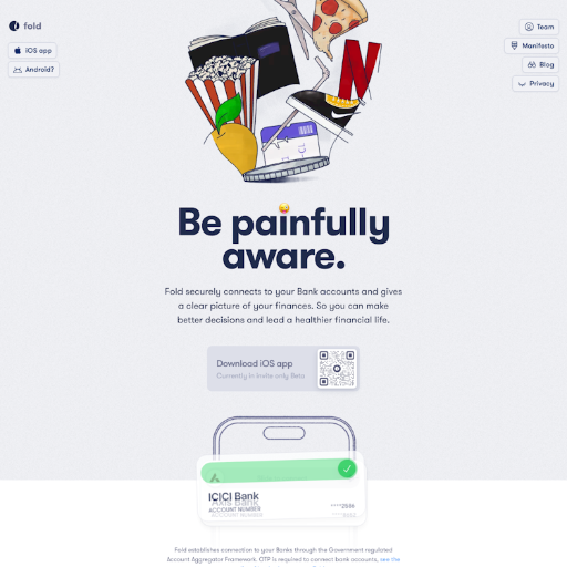 Fold  Landing Page Design