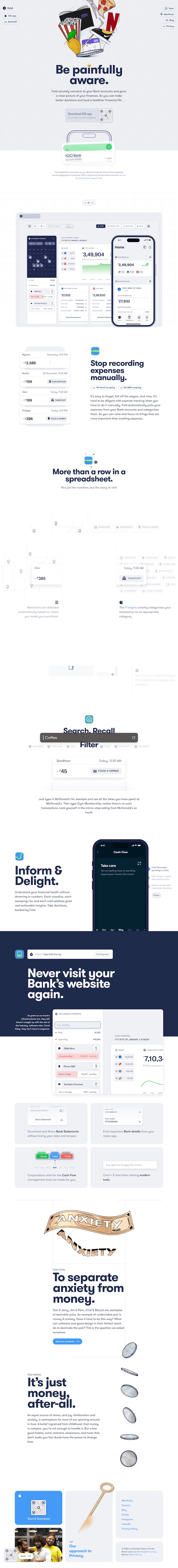 Fold  Landing Page Design