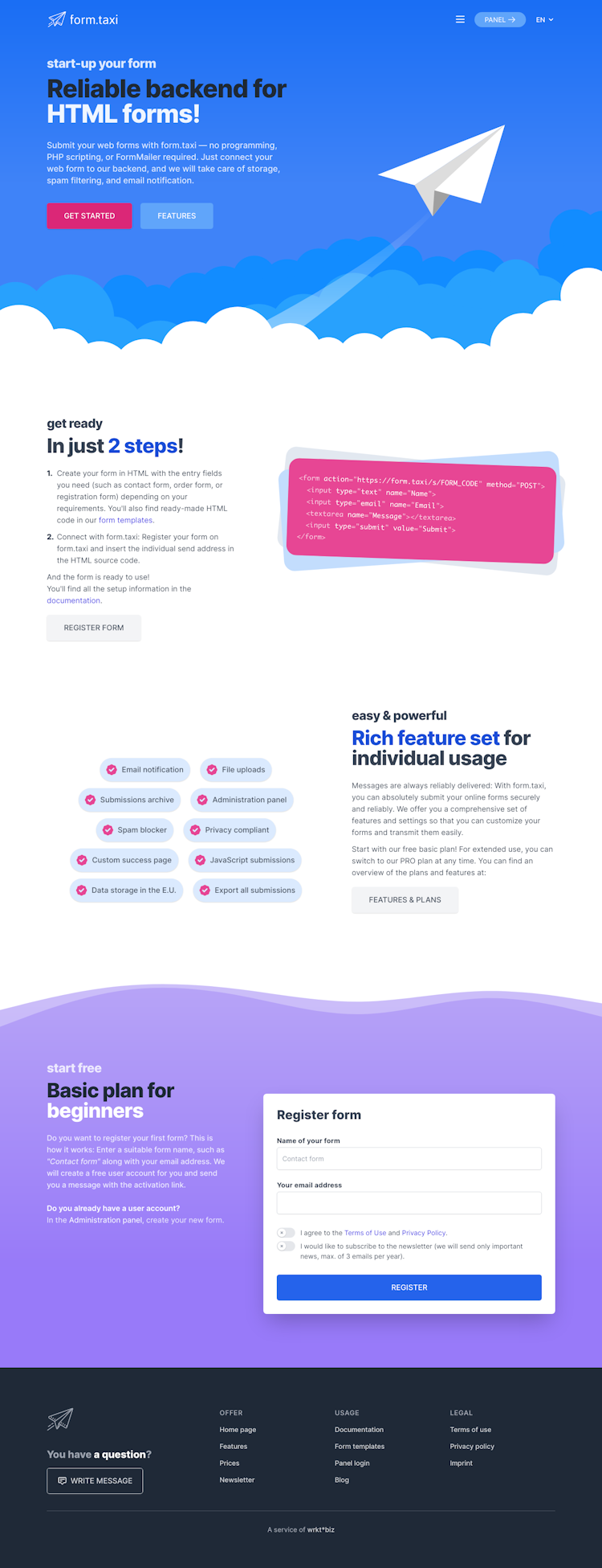 Form  Landing Page Design