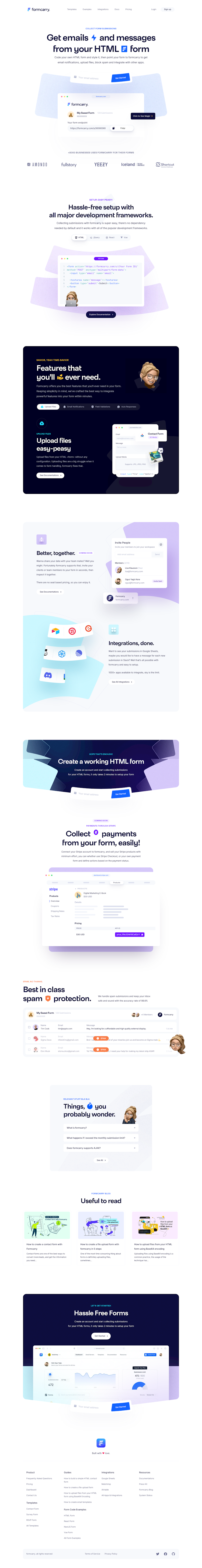 Formcarry  Landing Page Design