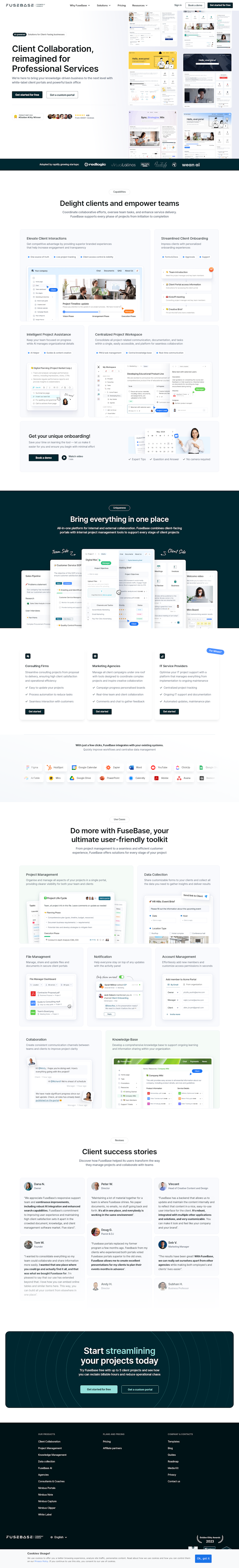 FuseBase  Landing Page Design