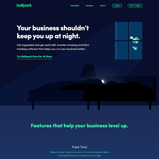 Getballpark  Landing Page Design