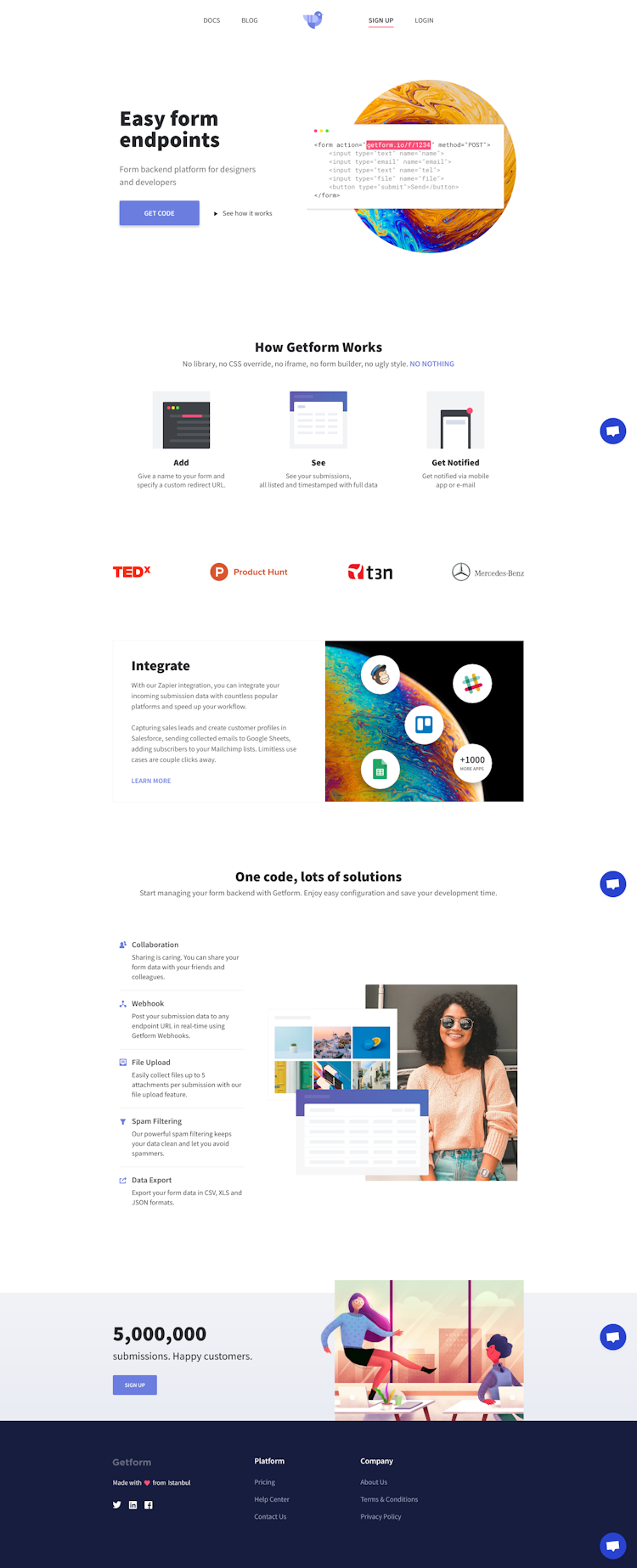 Getform  Landing Page Design