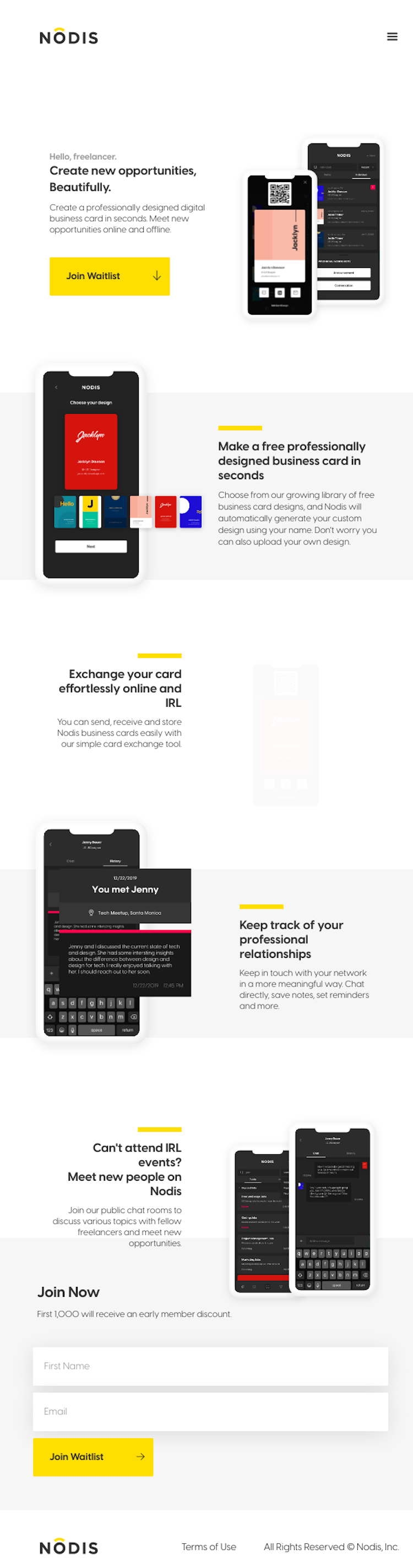 Getnodis  Landing Page Design