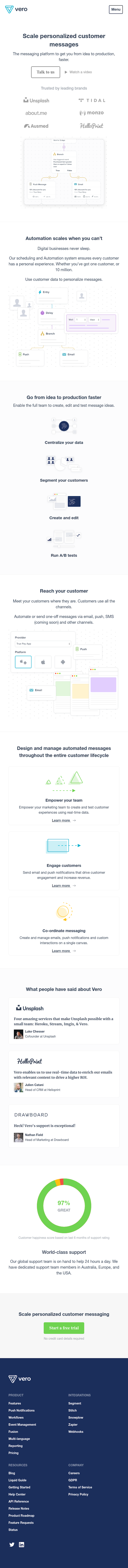 Getvero  Landing Page Design