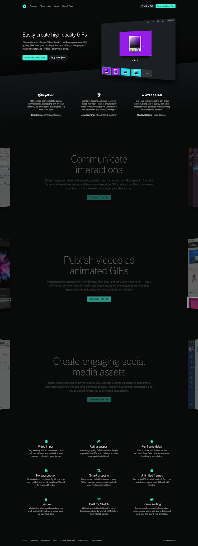 Gifmock  Landing Page Design