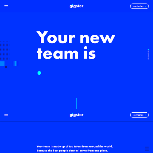 Gigster  Landing Page Design