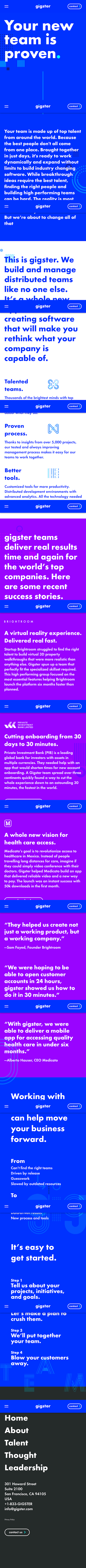 Gigster  Landing Page Design