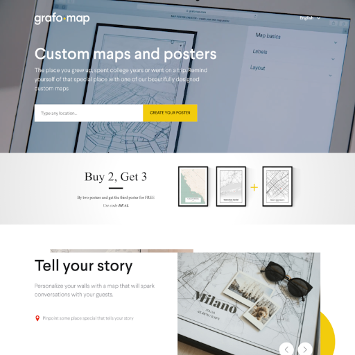 Grafomap  Landing Page Design