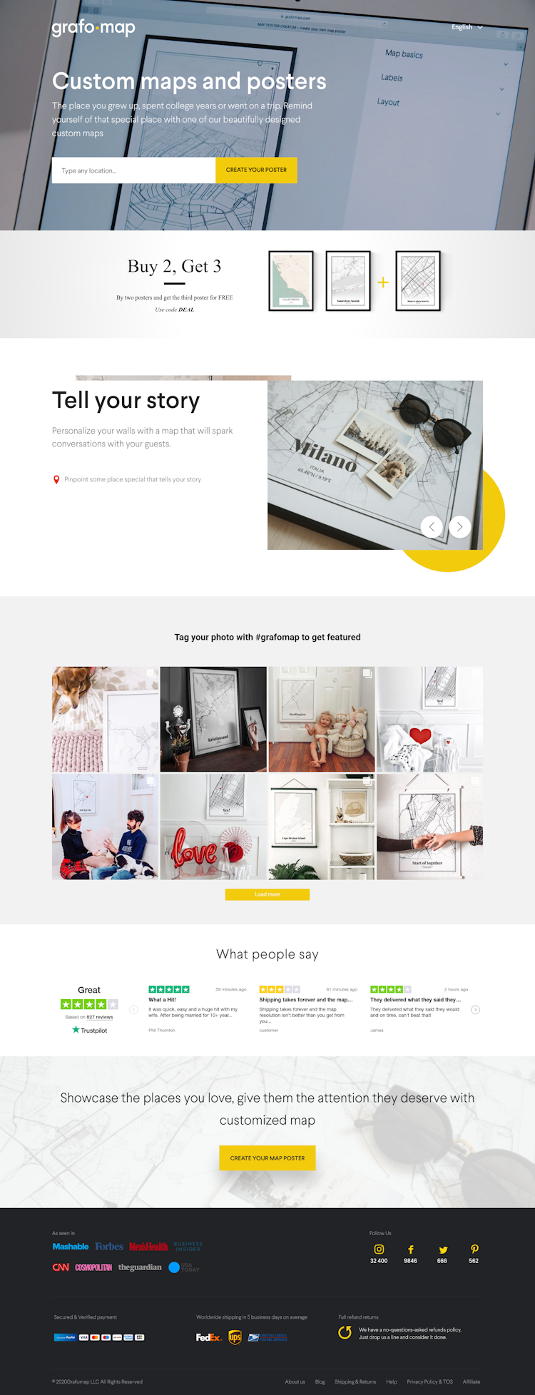 Grafomap  Landing Page Design