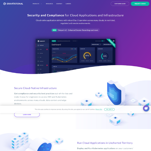 Gravitational  Landing Page Design