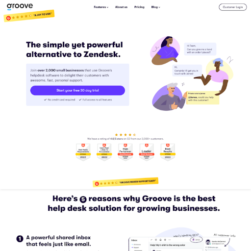 Groove  Landing Page Design