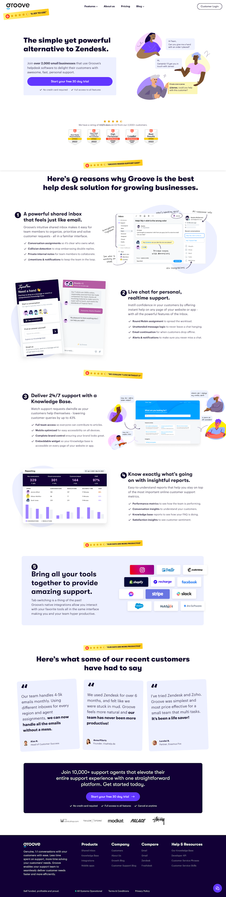 Groove  Landing Page Design