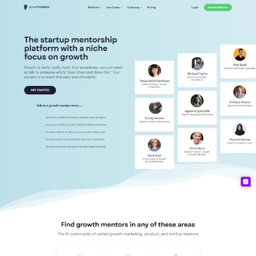 GrowthMentor  Landing Page Design